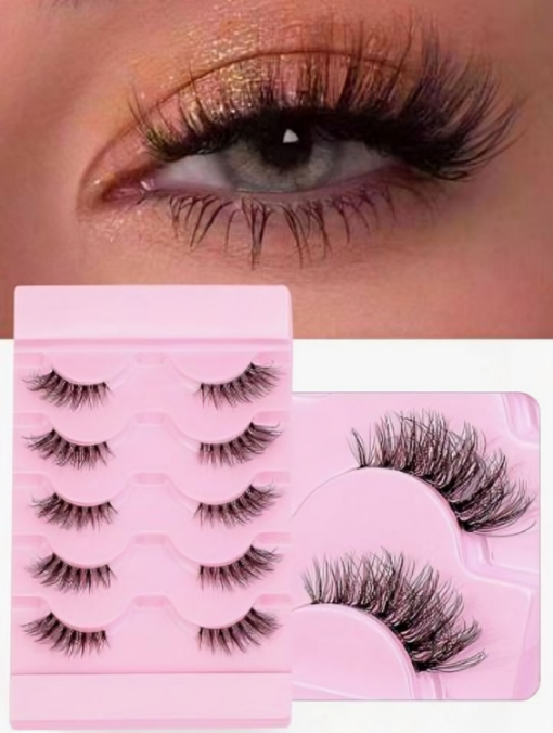 Fluffy Wispy Transparent Stems Reusable False Eyelashes Natural Makeup Tools