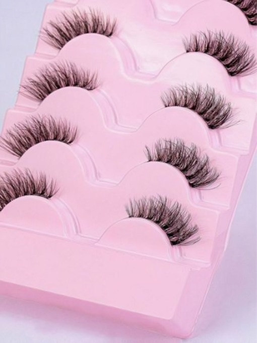 ⁦Fluffy Wispy Transparent Stems Reusable False Eyelashes Natural Makeup Tools⁩ - الصورة ⁦2⁩
