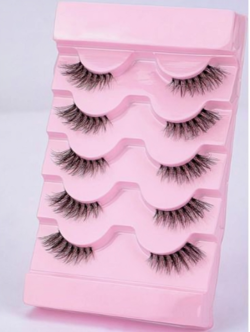 ⁦Fluffy Wispy Transparent Stems Reusable False Eyelashes Natural Makeup Tools⁩ - الصورة ⁦3⁩