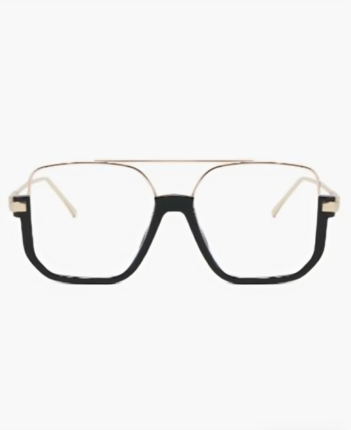 Gold Top Bar Eyeglasses Clear Glasses Accessories - Image 3