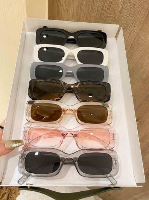 Multicolor Square Frame Cute Retro Fashion Eyeglasses
