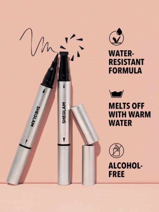 SHEGLAM Wing It Waterproof Liner Duo – 2-in-1 Cat Eye Perfection in a Stamp - Image 2