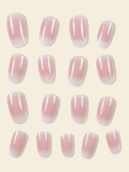 Long Coffin Nails, Pink Ombre French Cute Minimalist Luxury - Image 2