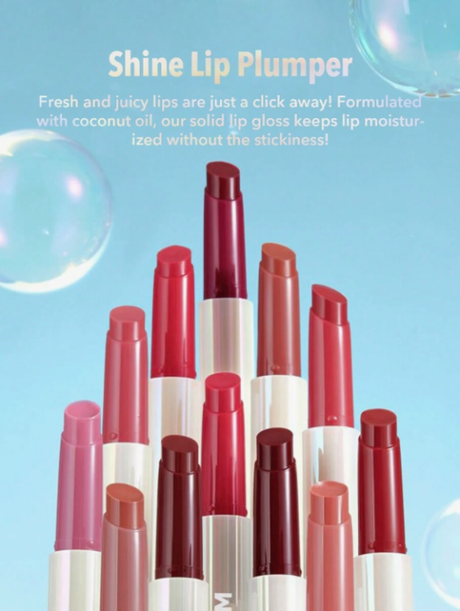 SHEGLAM Perfect Shine Lip Plumper Pink Flamingo Gloss & Plump Serum - Image 2