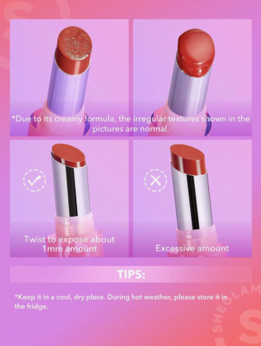 SHEGLAM Mirror Kiss High-Shine Lipstick 12 Glittering Shades - Image 3