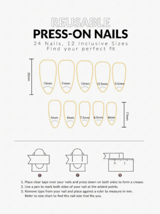 SHEGLAM Aurora Mirror Nail Kit Salon-Worthy Almond Tips & Gel Polish - Image 4