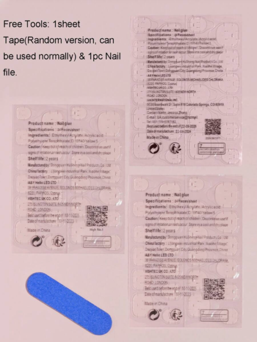 ⁦Gradient Almond Press-On Nails Salon-Quality Manicure in Minutes⁩ - الصورة ⁦4⁩