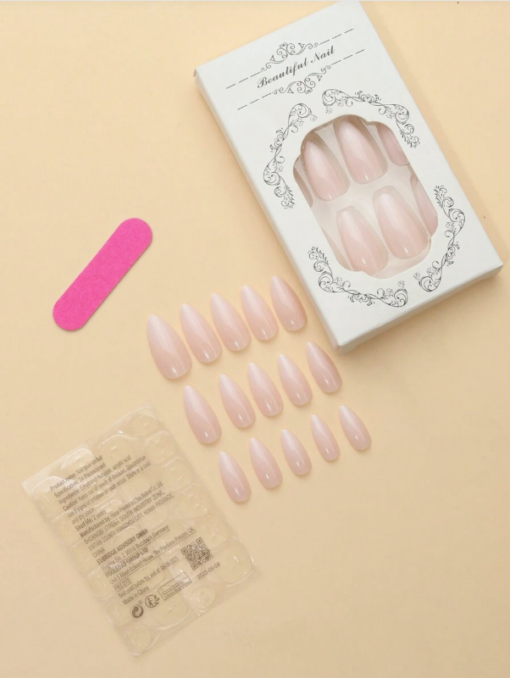 ⁦Gradient Pink Almond Press-On Nails⁩ - الصورة ⁦3⁩