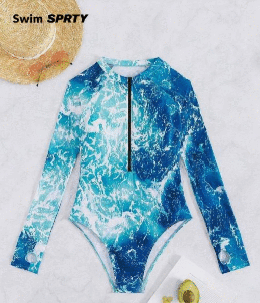 Women’s Swimsuit High-Neck Random Print - Image 3